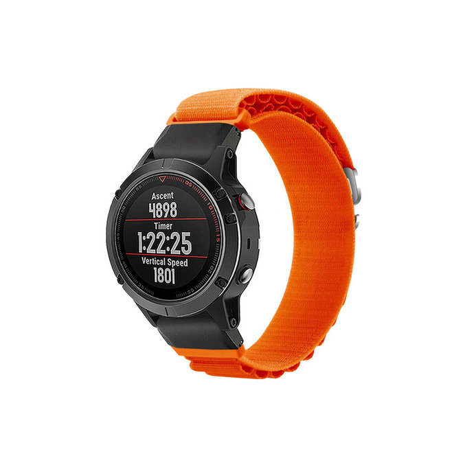 FixPremium - Řemínek Alpine Loop pro Garmin (QuickFit 26mm), oranžová