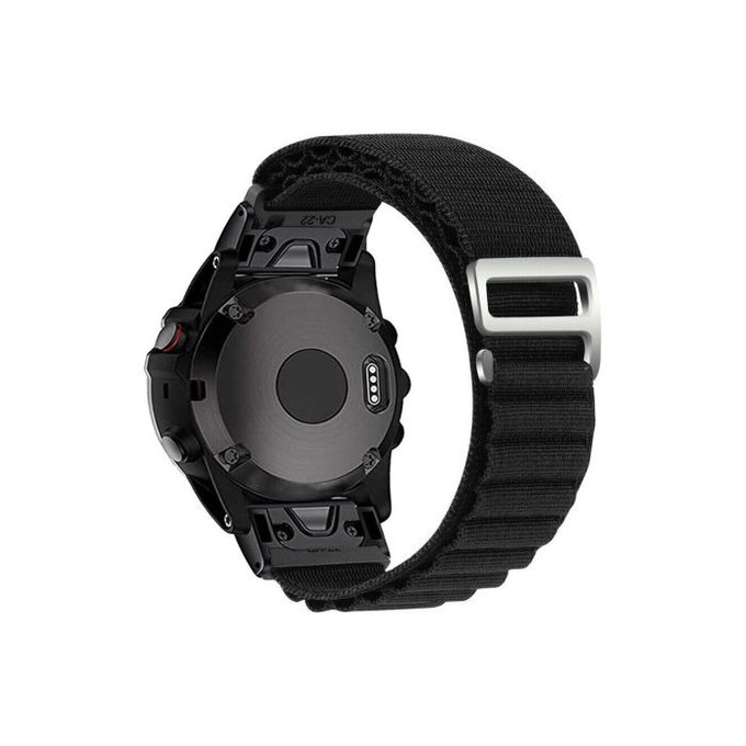 FixPremium - Řemínek Alpine Loop pro Garmin (QuickFit 26mm), černá