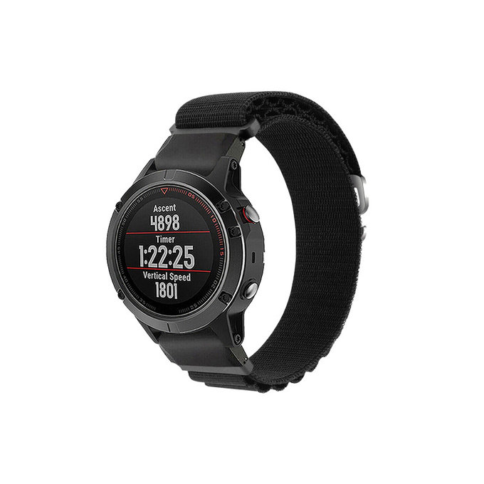 FixPremium - Řemínek Alpine Loop pro Garmin (QuickFit 26mm), černá