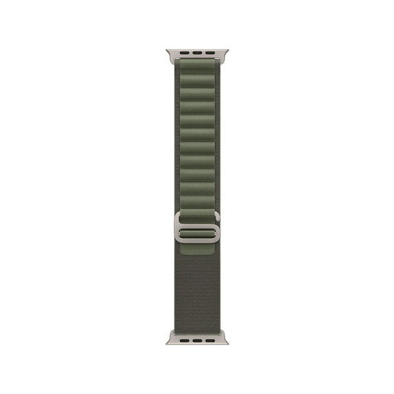 FixPremium - Řemínek Alpine Loop pro Apple Watch (42, 44, 45 a 49mm), zelená