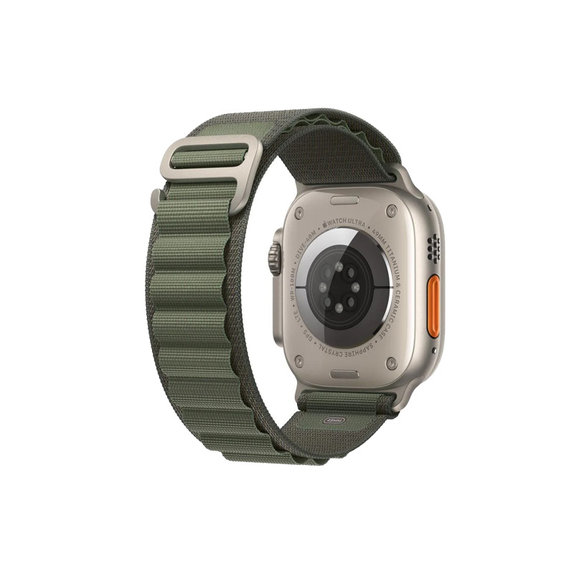 FixPremium - Řemínek Alpine Loop pro Apple Watch (42, 44, 45 a 49mm), zelená