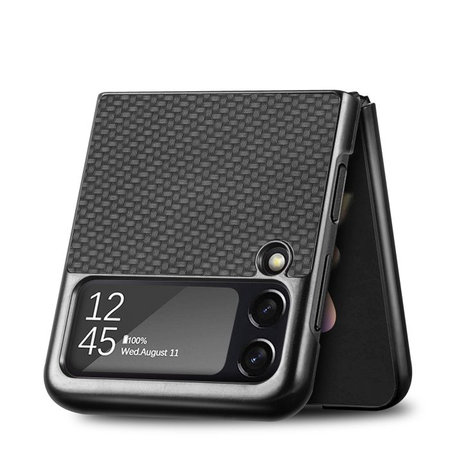 FixPremium - Pouzdro Carbon pro Samsung Galaxy Z Flip 4, černá