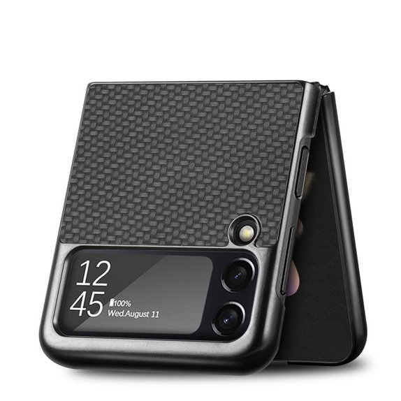 FixPremium - Pouzdro Carbon pro Samsung Galaxy Z Flip 4, hnědá