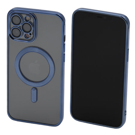 FixPremium - Pouzdro Crystal s MagSafe pro iPhone 12 Pro Max, modrá
