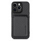 FixPremium - Pouzdro Carbon s MagSafe Wallet pro iPhone 13 Pro, černá