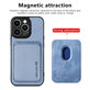 FixPremium - Pouzdro Carbon s MagSafe Wallet pro iPhone 13 Pro, modrá