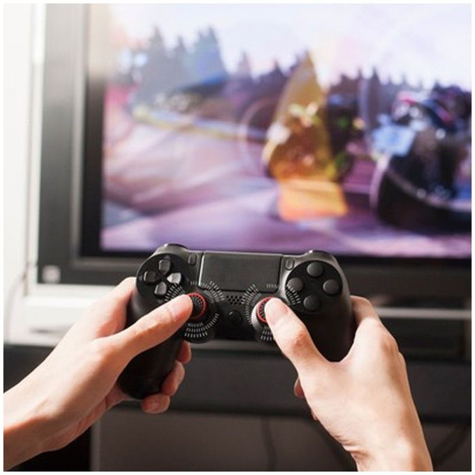 FixPremium - PS4/PS5 Controller Grip Caps - Set 2ks, transparentní černá