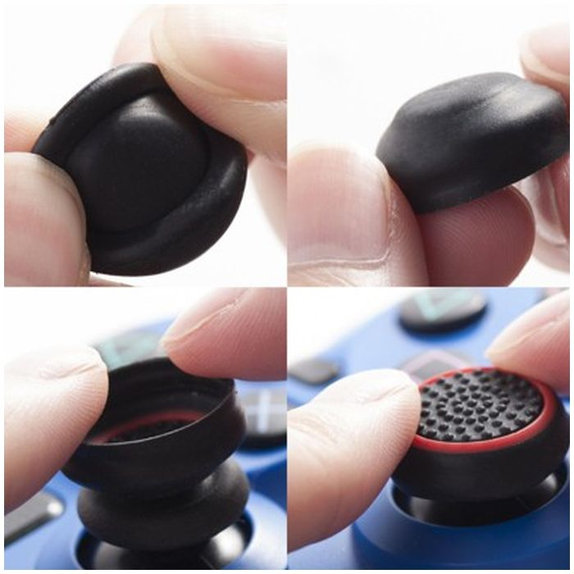 FixPremium - PS4/PS5 Controller Grip Caps - Set 2ks, transparentní zelená