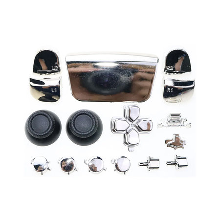 FixPremium - Luxury Dekorativní prvky pro PS5 DualSense, stříbrná