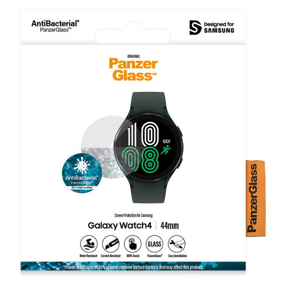 Tvrzené sklo Flat Glass AB pro Samsung Galaxy Watch4 44 mm, Čirá, PanzerGlass