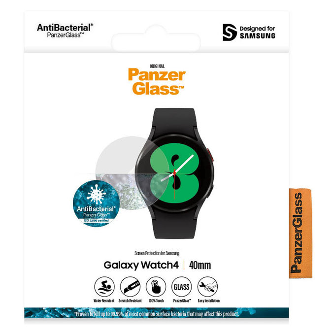 Tvrzené sklo Flat Glass AB pro Samsung Galaxy Watch 4 40 mm, Čirá, PanzerGlass