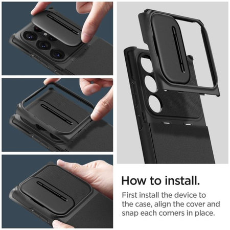 Spigen - Pouzdro Optik Armor pro Samsung Galaxy S23, černá