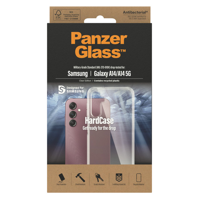 Pouzdro HardCase AB pro Samsung Galaxy A14/A14 5G, Transparentní, PanzerGlass