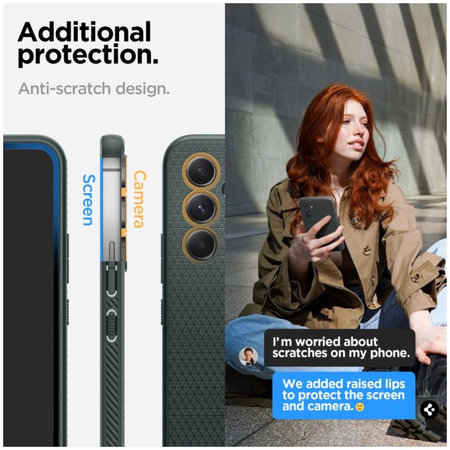 Spigen - Pouzdro Liquid Air pro Samsung Galaxy A54 5G, abyss green