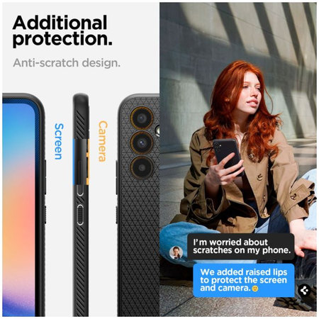 Spigen - Pouzdro Liquid Air pro Samsung Galaxy A34 5G, matte black