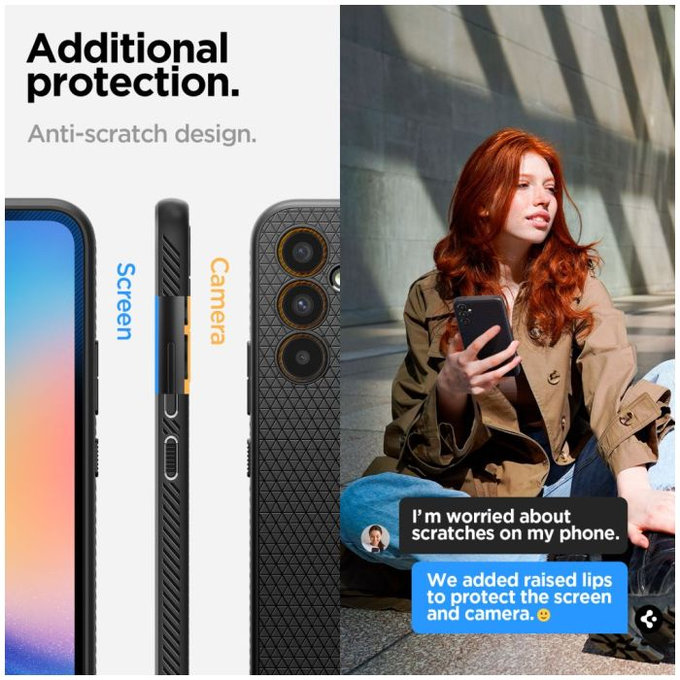 Spigen - Pouzdro Liquid Air pro Samsung Galaxy A34 5G, matte black