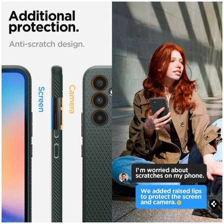 Spigen - Pouzdro Liquid Air pro Samsung Galaxy A34 5G, abyss green