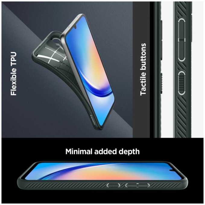 Spigen - Pouzdro Liquid Air pro Samsung Galaxy A34 5G, abyss green