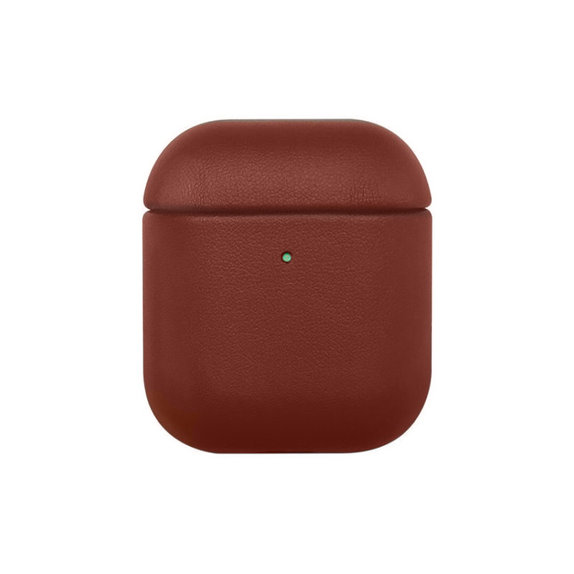 FixPremium - Kožené Pouzdro pro AirPods 1 a 2, hnědá