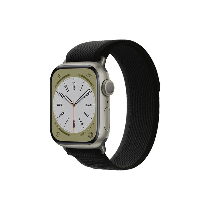 FixPremium - Řemínek Trail Loop pro Apple Watch (42, 44, 45 a 49mm), černá
