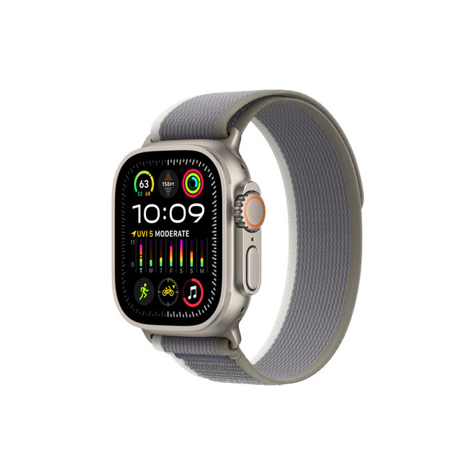 FixPremium - Řemínek Trail Loop pro Apple Watch (42, 44, 45 a 49mm), šedá