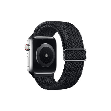 FixPremium - Řemínek Solo Loop pro Apple Watch (42, 44, 45 a 49mm), černá