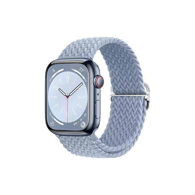 FixPremium - Řemínek Solo Loop pro Apple Watch (42, 44, 45 a 49mm), light blue