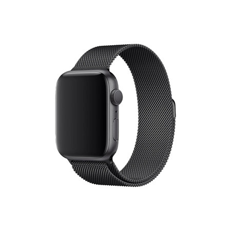 FixPremium - Řemínek Milanese Loop pro Apple Watch (42, 44, 45 a 49mm), černá