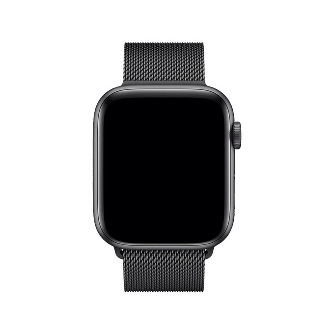 FixPremium - Řemínek Milanese Loop pro Apple Watch (38, 40 a 41mm), černá