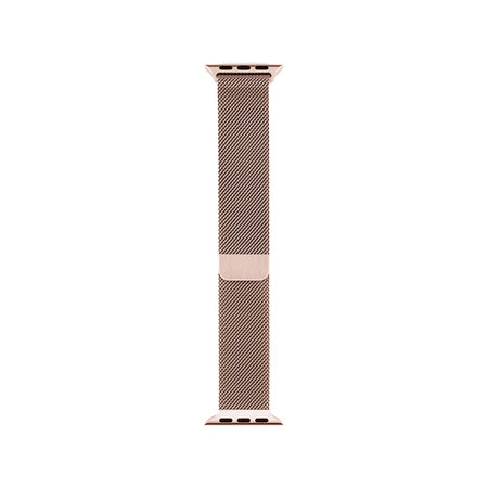FixPremium - Řemínek Milanese Loop pro Apple Watch (38, 40 a 41mm), rose gold