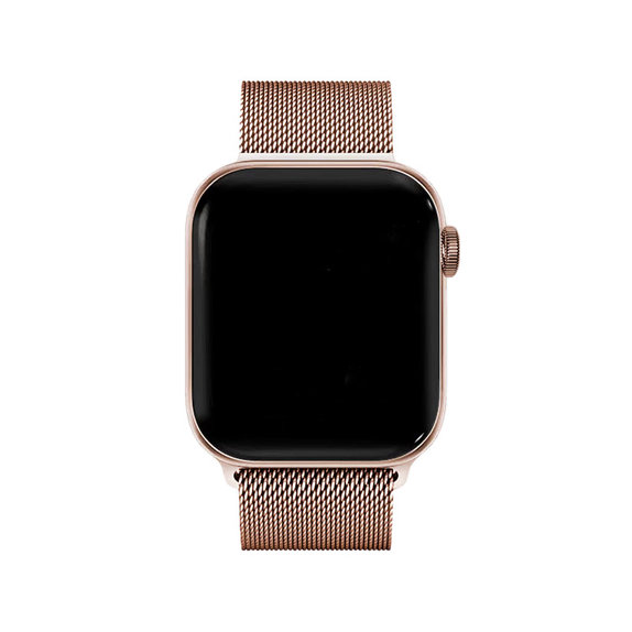 FixPremium - Řemínek Milanese Loop pro Apple Watch (38, 40 a 41mm), rose gold