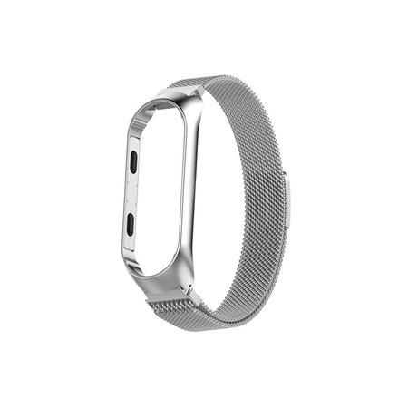 FixPremium - Řemínek Milanese Loop pro Xiaomi Mi Band (5/6/7/7 NFC), stříbrná