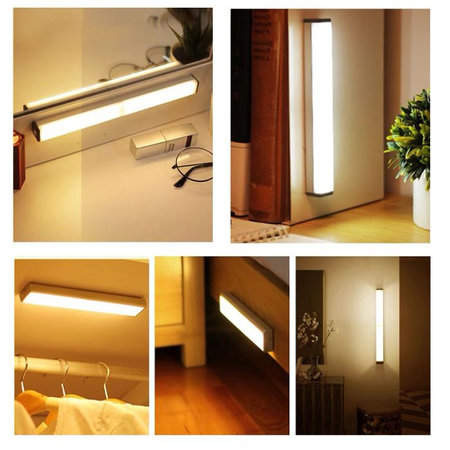 FixPremium - LED Noční Světlo s Pohybovým Senzorem (studená bílá), (0.3m), bílá