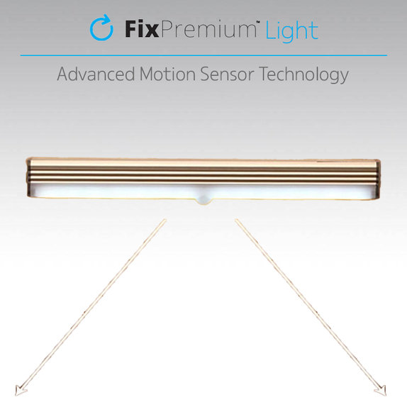 FixPremium - LED Noční Světlo s Pohybovým Senzorem (teplá žlutá), (0.2m), bílá