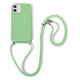 FixPremium - Silikonové Pouzdro so Šňúrkou pro iPhone 11, zelená