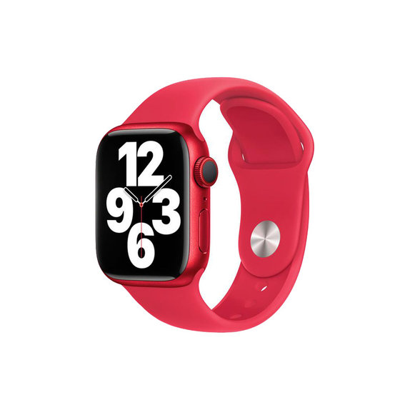 FixPremium - Silikonový Řemínek pro Apple Watch (38, 40 a 41mm), červená