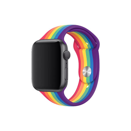 FixPremium - Silikonový Řemínek pro Apple Watch (42, 44, 45 a 49mm), pride