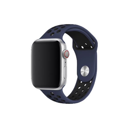 FixPremium - Silikonový Sportovní Řemínek pro Apple Watch (42, 44, 45 a 49mm), modrá