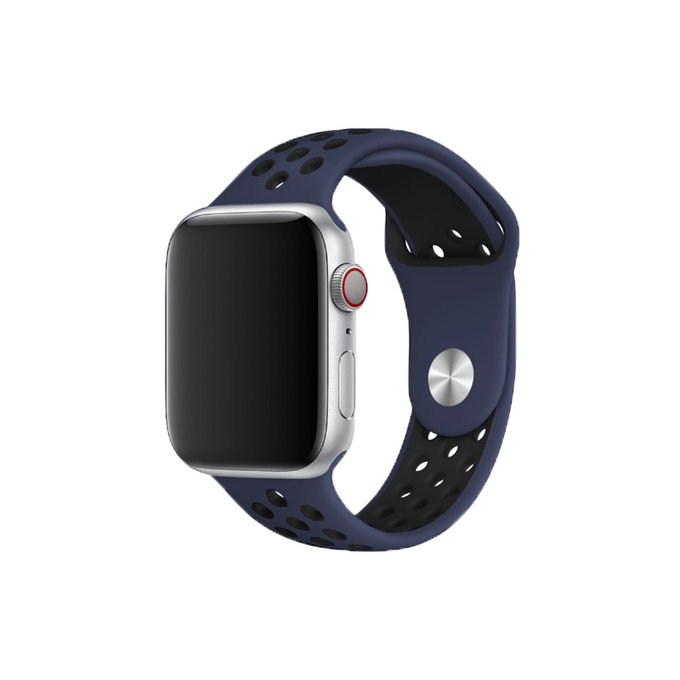 FixPremium - Silikonový Sportovní Řemínek pro Apple Watch (38, 40 a 41mm), modrá