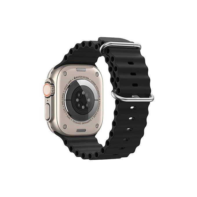 FixPremium - Řemínek Ocean Loop pro Apple Watch (38, 40 a 41mm), černá