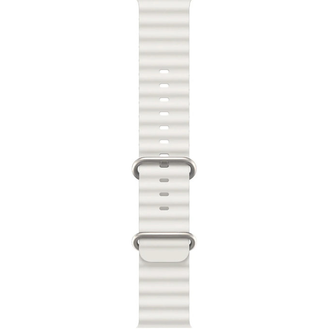 FixPremium - Řemínek Ocean Loop pro Apple Watch (42, 44, 45 a 49mm), bílá