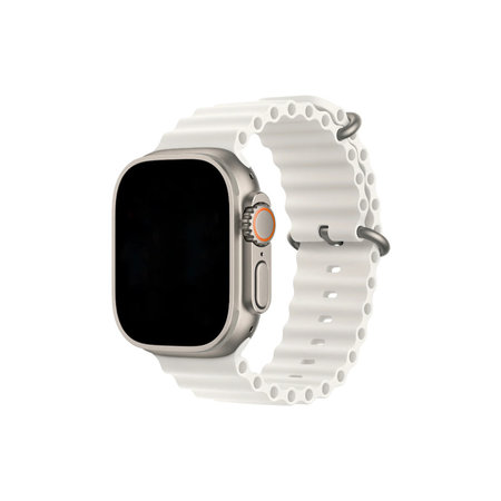 FixPremium - Řemínek Ocean Loop pro Apple Watch (38, 40 a 41mm), bílá
