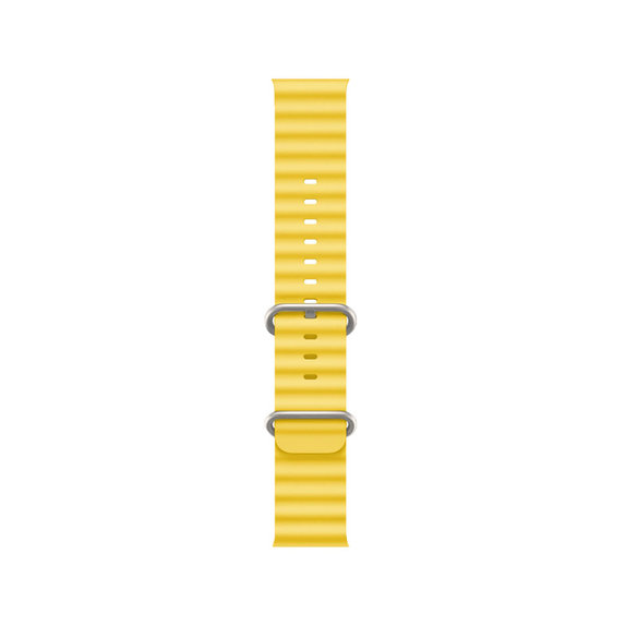 FixPremium - Řemínek Ocean Loop pro Apple Watch (42, 44, 45 a 49mm), žlutá