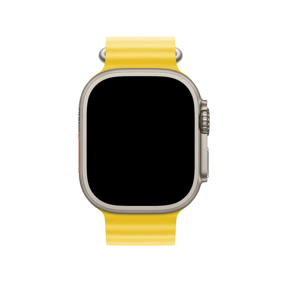 FixPremium - Řemínek Ocean Loop pro Apple Watch (42, 44, 45 a 49mm), žlutá