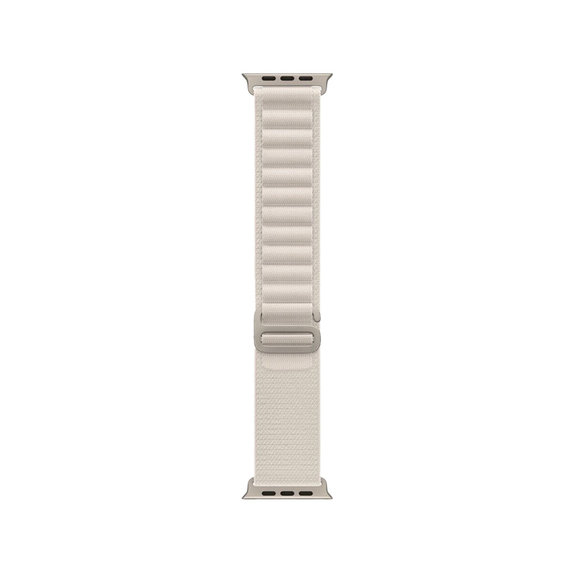 FixPremium - Řemínek Alpine Loop pro Apple Watch (42, 44, 45 a 49mm), starlight