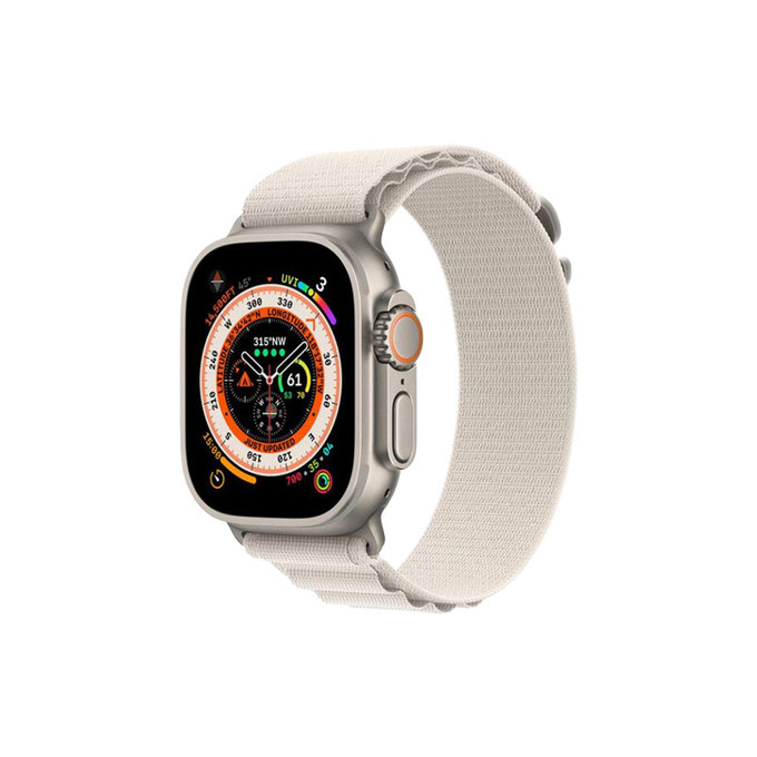 FixPremium - Řemínek Alpine Loop pro Apple Watch (38, 40 a 41mm), starlight