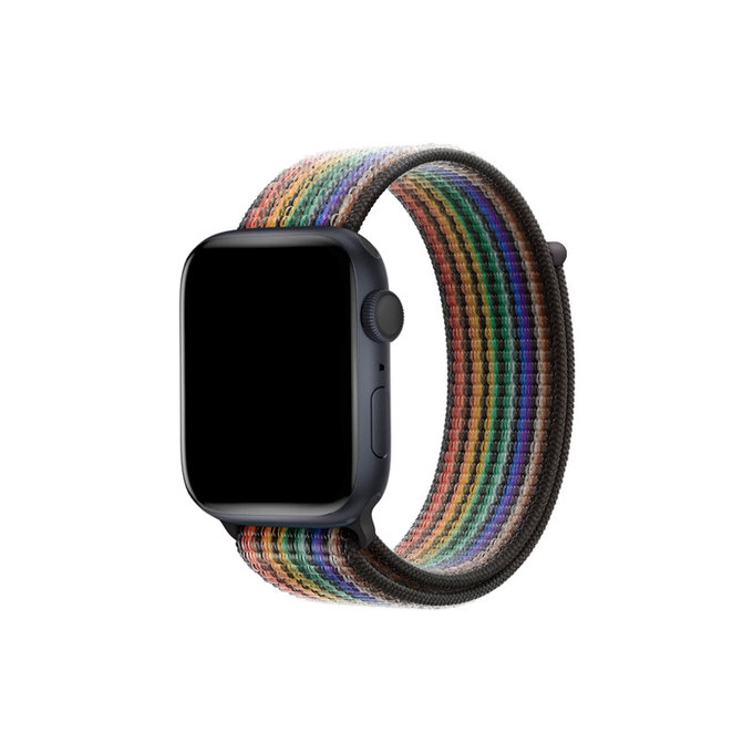 FixPremium - Nylonový Řemínek pro Apple Watch (38, 40 a 41mm), pride