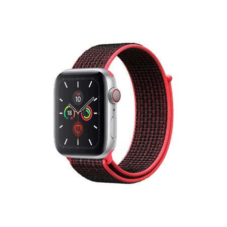 FixPremium - Nylonový Řemínek pro Apple Watch (42, 44, 45 a 49mm), červená