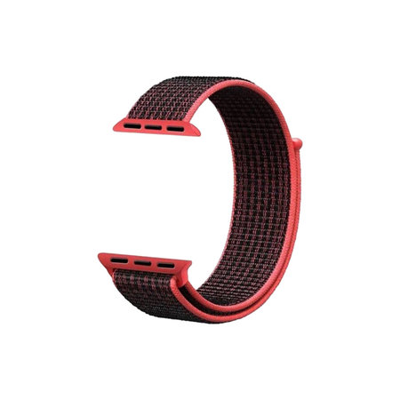 FixPremium - Nylonový Řemínek pro Apple Watch (38, 40 a 41mm), červená