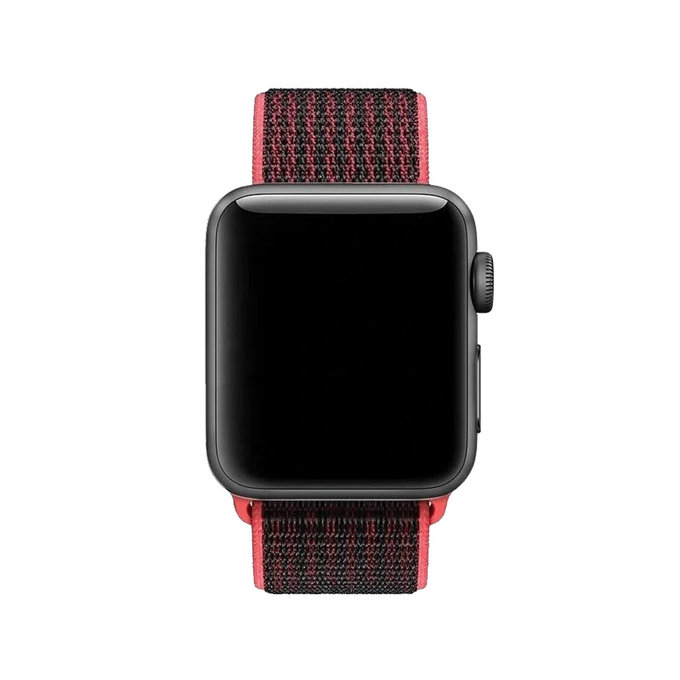 FixPremium - Nylonový Řemínek pro Apple Watch (38, 40 a 41mm), červená